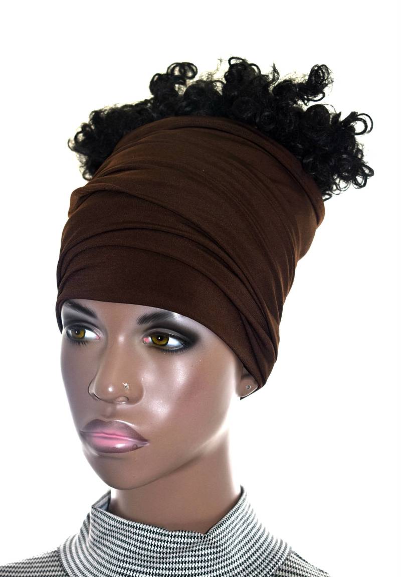 Braun Tube Wrap - Kopfbedeckung Kopfschmuck Frauen Boho Headwear-Ready Wrap-Fashion Headwear Braun Tube Wrap - Kopfbedeckung Kopfschmuck Frauen Boho Headwear-Ready Wrap-Fashion Headwear von WrapWithJahfya