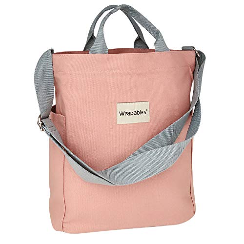 Wrapables Damen Handtasche aus Segeltuch mit Schulterriemen von Wrapables