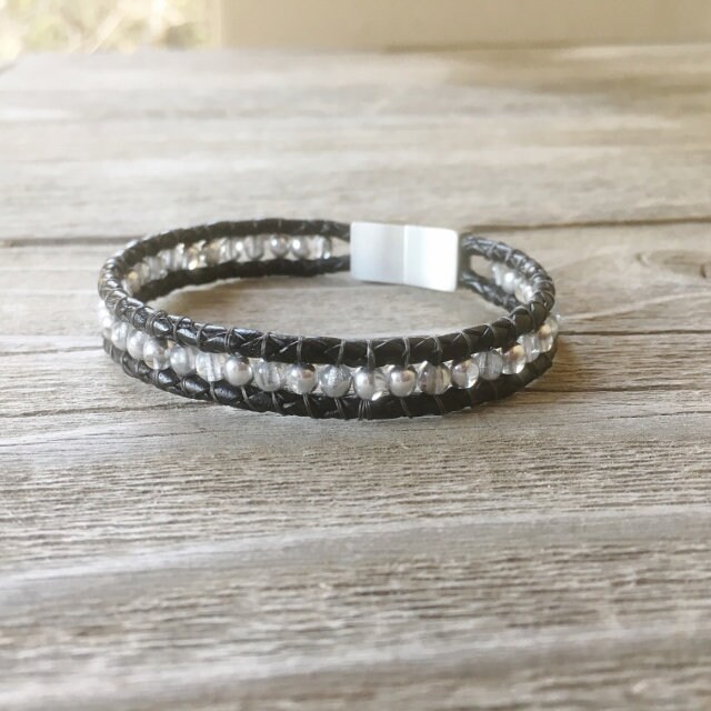 Silber Ball Boho Armband von Wrappedtowear