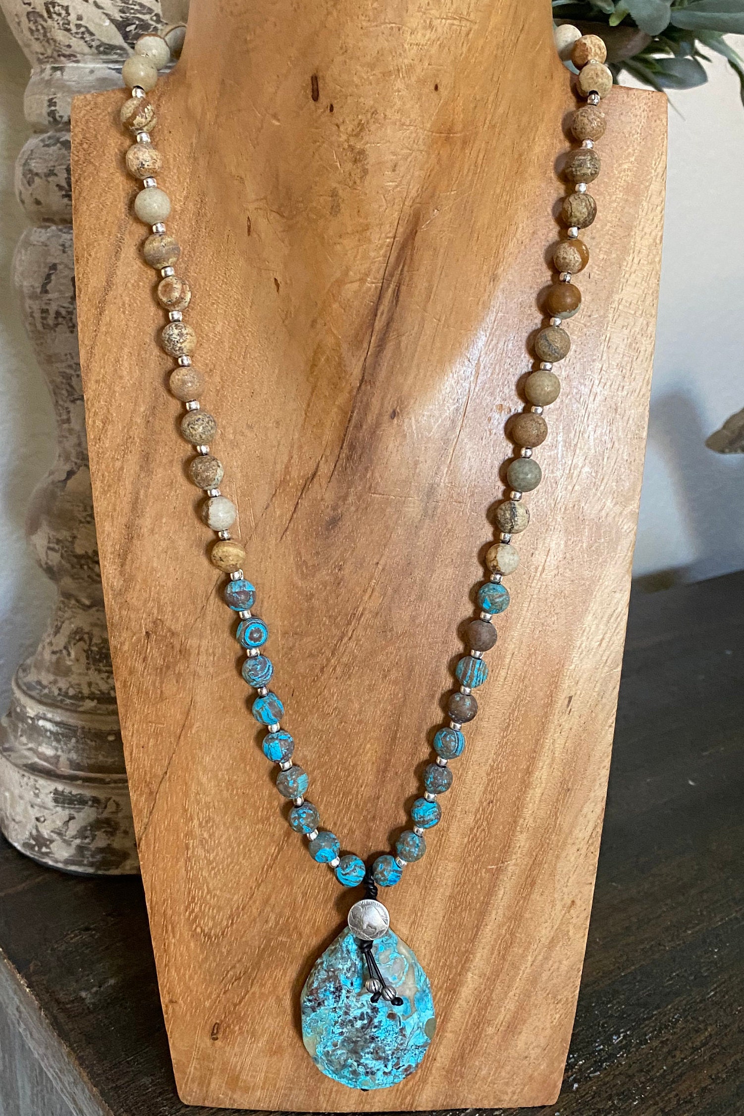 Wandelbarer Blauer Himmels Jaspis 3-Wrap von Wrappedtowear