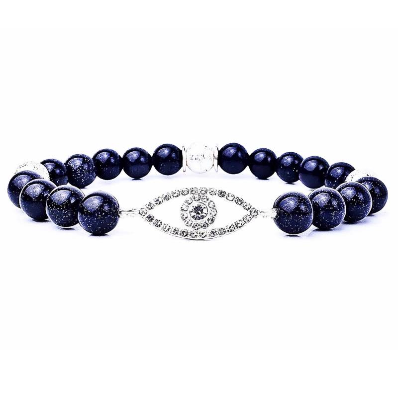 Böses Auge Armband | Edelstein Stretch-Armband Stapelbares Evil Eye Armband|Schutz Armband| Sandstein von WrapsOhDee