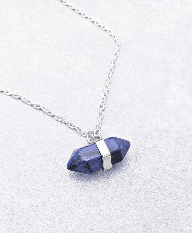 Edelstein Anhänger Halskette Kugel Anhänger Halskette | Silber Edelstein Charm Layering Zarte von WrapsOhDee