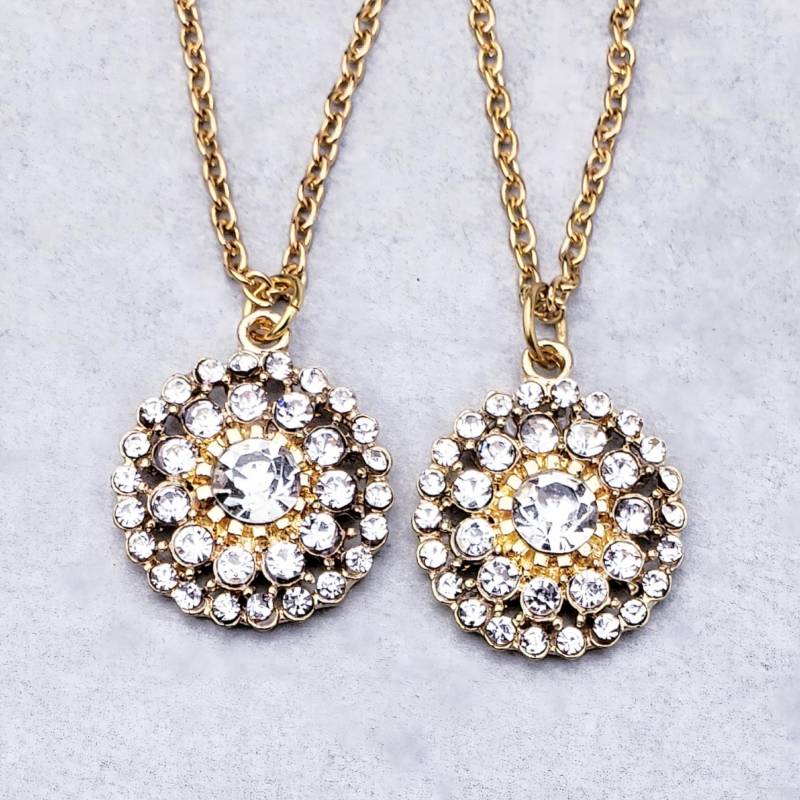 Mandala-Halskette | Zarte Goldkette Schichting Halskette Mandala Anhänger Gold Kabel-Kettenhalskette von WrapsOhDee