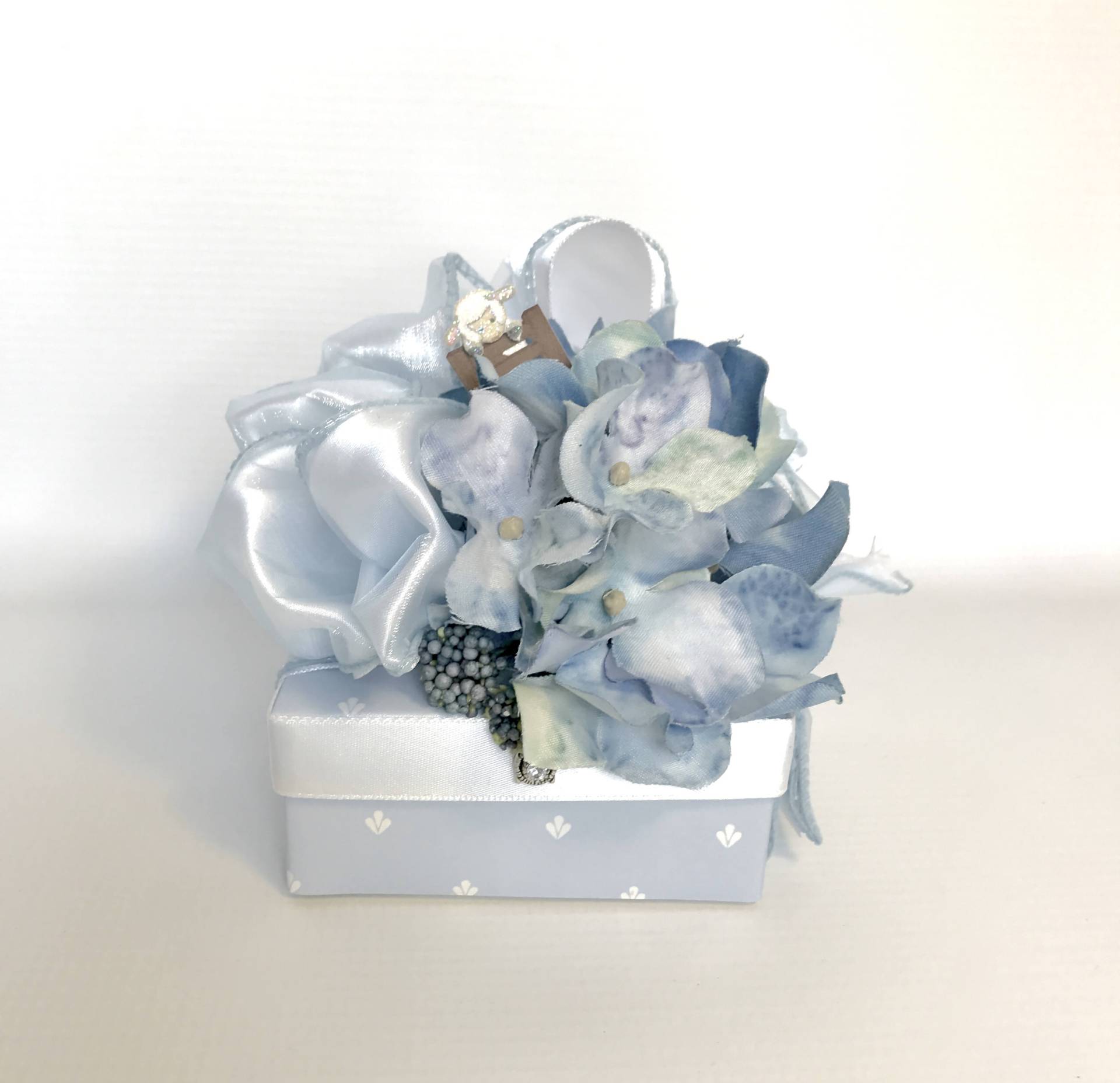 Baby Blau Schmuck Geschenkbox Strass Hochzeit Gunsten von WrapsodyandInk
