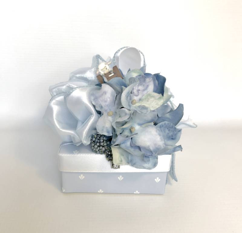Baby Blau Schmuck Geschenkbox Strass Hochzeit Gunsten von WrapsodyandInk