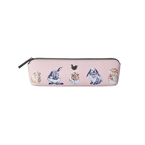 Wrendale Designs Kosmetiktaschen Meerschweinchen, Kaninchen und Hamster, rose, Small Brush Bag Pencil Case, Antik-Optik von Wrendale Designs
