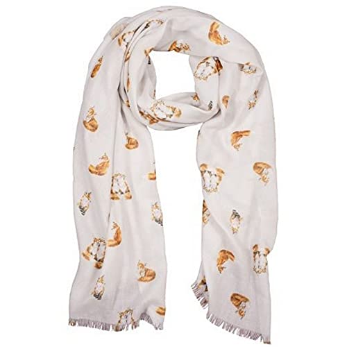 Wrendale Designs von Hannah Dale, Schal, 70 x 190 cm, Trüffel - Fuchs, 70cm x 190cm von Wrendale Designs