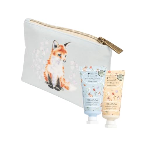 Wrendale Designs - Meadow' Rabbit and Fox Mini-Handcreme-Geschenkbeutel, blau von Wrendale Designs