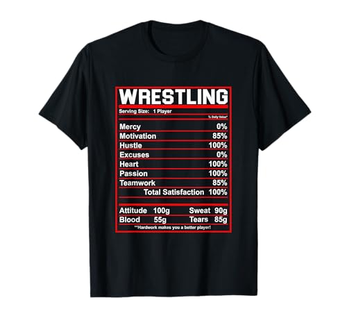 Lustiges Wrestling Nährwertangaben Frauen Männer Wrestler T-Shirt Lustiges Wrestling Nährwertangaben Frauen Männer Wrestler T-Shirt von Wrestle Team Gear & Gift Ideas