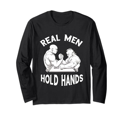 Armwrestling Echte Männer halten Händchen Armwrestling-Sport Langarmshirt Armwrestling Echte Männer halten Händchen Armwrestling-Sport Langarmshirt von Wrestler Gripped Armwrestling Sports