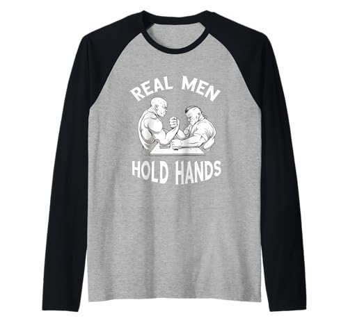 Herren Armwrestling Echte Männer halten Händchen Armwrestling-Sport Raglan Herren Armwrestling Echte Männer halten Händchen Armwrestling-Sport Raglan von Wrestler Gripped Armwrestling Sports