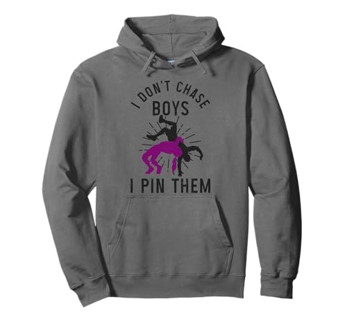Wrestling Girl Ich jage Jungs nicht ich pinne sie Lustiger Wrestler Pullover Hoodie von Wrestling Apparel & Gifts