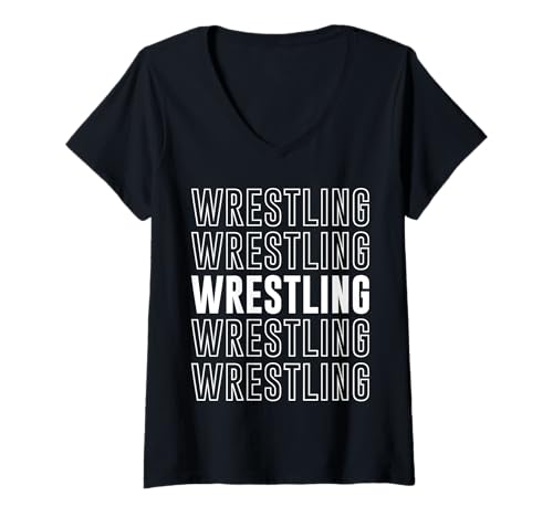 Damen Ringen T-Shirt mit V-Ausschnitt von Wrestling Apparel