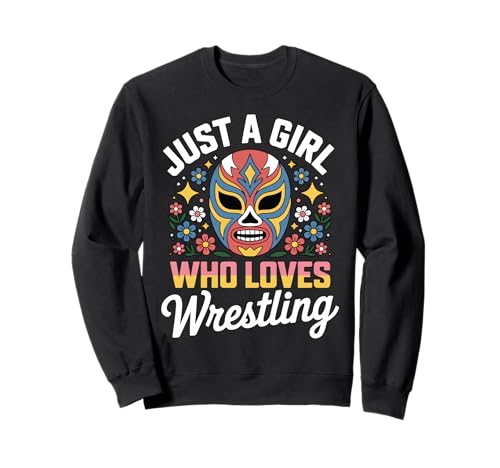Nur EIN Mädchen, das Wrestling-Wrestler Lucha Floral liebt Sweatshirt Nur EIN Mädchen, das Wrestling-Wrestler Lucha Floral liebt Sweatshirt von Wrestling Fan Gift For Girls And Kids Love Wrestle