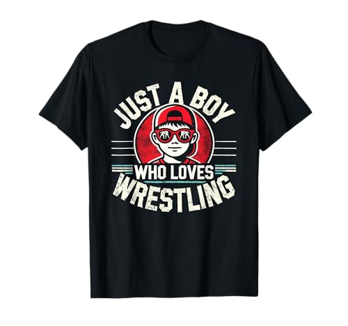 Just A Boy Who Loves Wrestling, Jungs & Kinder, Wrestler T-Shirt Just A Boy Who Loves Wrestling, Jungs & Kinder, Wrestler T-Shirt von Wrestling Lover & Fan Gifts for Boys & Kids V8Z