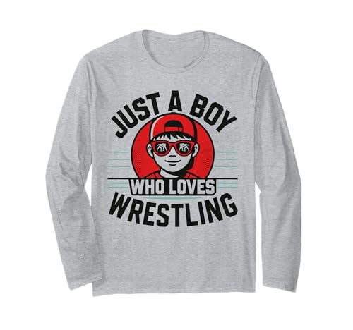 Just A Boy Who Loves Wrestling | Jungen & Kinder | Wrestler Langarmshirt Just A Boy Who Loves Wrestling | Jungen & Kinder | Wrestler Langarmshirt von Wrestling Lover & Fan Gifts for Boys & Kids V8Z