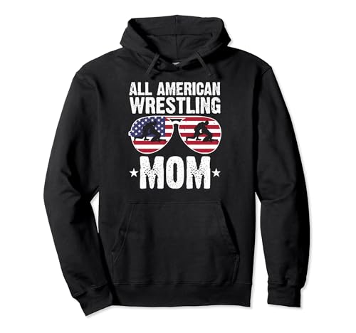 Patriotische USA All American Wrestling Mom Wrestling Women Pullover Hoodie von Wrestling Mom Gifts for Women