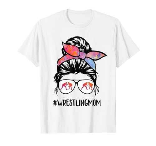 Lustiges Wrestling Mom für Frauen, Wrestler Mom, unordentliches Dutt-Haar T-Shirt Lustiges Wrestling Mom für Frauen, Wrestler Mom, unordentliches Dutt-Haar T-Shirt von Wrestling Mom messy bun