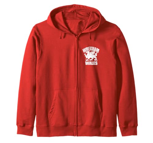 Wrexham Wales Drachenflagge, walisische Kleidung, Kinder, Damen, Herren Kapuzenjacke Wrexham Wales Drachenflagge, walisische Kleidung, Kinder, Damen, Herren Kapuzenjacke von Wrexham Wales Flag Apparel