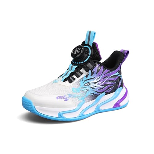 WirSSGut Kinder Sneaker Jungen Laufen Schuhe Mädchen Turnschuhe Bequem Leichte Atmungsaktiv Anti-Rutsch Drachen Tiger Muster Kinderschuhe EU29-39 von WirSSGut