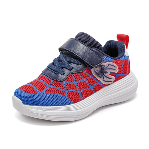 WirSSGut Kinder Sneakers Turnschuhe Laufschuhe Jungen Mädchen Cooles Leichtes Bequemes Atmungsaktives Anti-Rutsch Sportschuhe EU 27 Blau Rot von WirSSGut