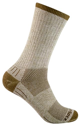 Wrightsock Wandersocke Dicke Ausführung -anti-blasen-system- lange Socke in braun grau, Gr. M von Wrightsock