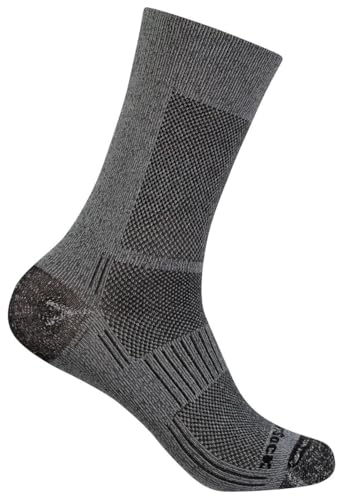 Wrightsock - 1 Paar Herren/Damen Profi Sportsocke, Laufsocke Modell Coolmesh II in ash twist black, Anti-Blasen-System, doppellagig, Crew (wadenhoch), Gr. M von Wrightsock