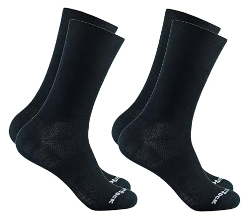 Wrightsock - 2 Paar Herren/Damen Profi Sportsocken im Doppelpack Sparpack, Laufsocke Modell Coolmesh II in schwarz, Anti-Blasen-System, doppellagig, Crew (wadenhoch), Gr. L von Wrightsock