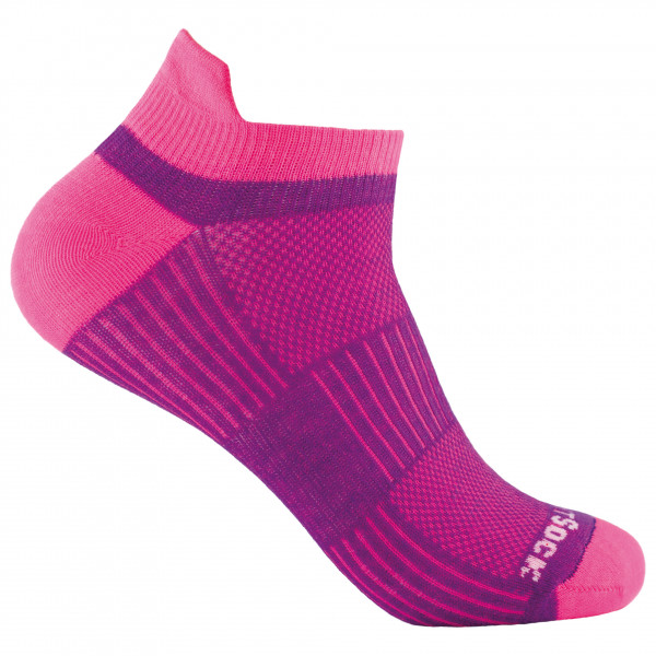 Wrightsock - Coolmesh II Low Tab - Multifunktionssocken Gr L rosa/lila von Wrightsock