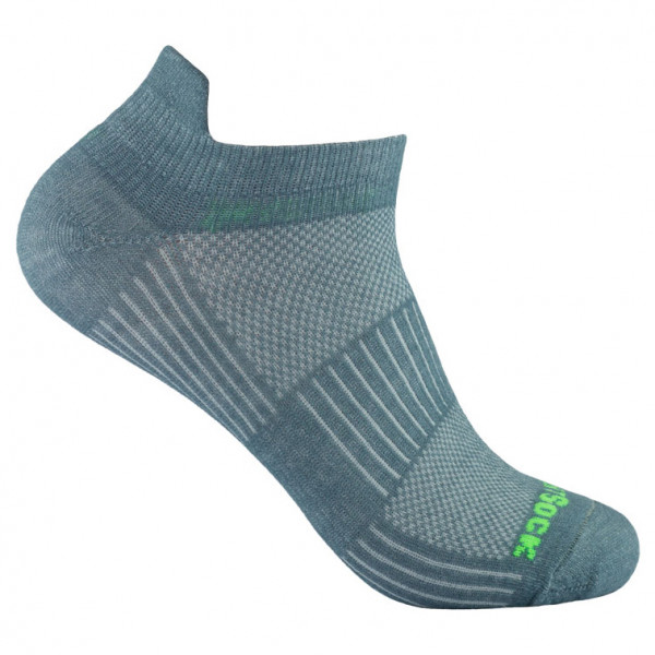 Wrightsock - Coolmesh II Low Tab - Multifunktionssocken Gr M grau von Wrightsock