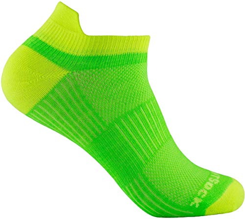 Wrightsock Coolmesh II Low Tab Socke, Lemon/Lime von Wrightsock