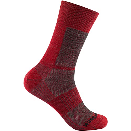 Wrightsock Coolmesh II Merino Crew Socken, fire-red, S von Wrightsock