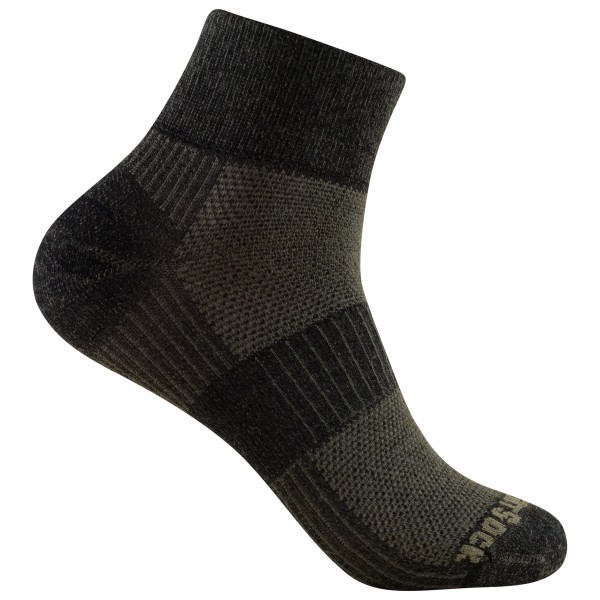 Wrightsock - Coolmesh II Merino Quarter - Multifunktionssocken Gr M schwarz von Wrightsock
