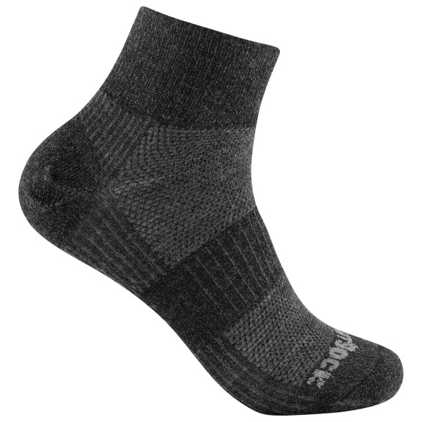 Wrightsock - Coolmesh II Merino Quarter - Multifunktionssocken Gr XL schwarz von Wrightsock