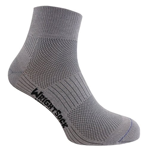 Wrightsock Coolmesh II Quarter Socke, Light Grey von Wrightsock