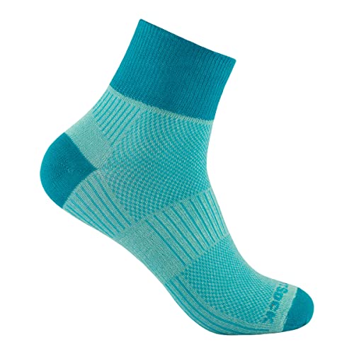 Wrightsock Coolmesh II Quarter Socke, Seamist-Turquoise von Wrightsock