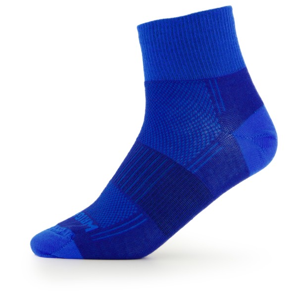 Wrightsock - Coolmesh II Quarter - Wandersocken Gr L blau von Wrightsock