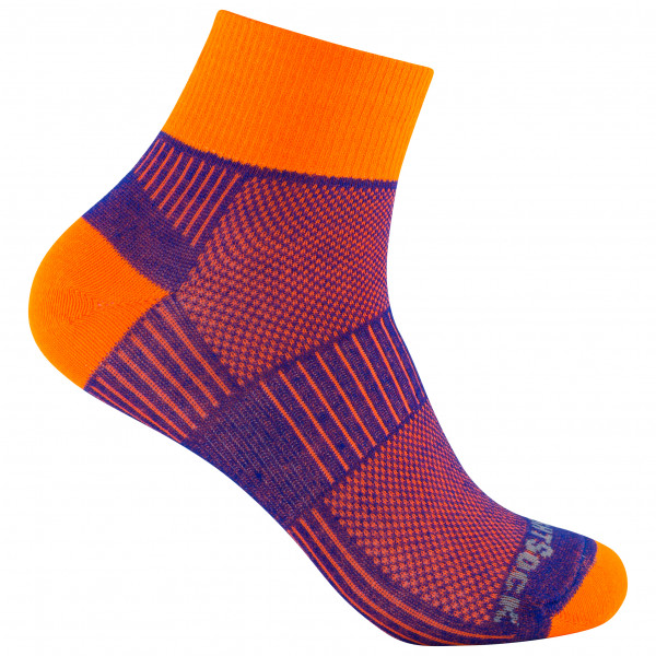 Wrightsock - Coolmesh II Quarter - Wandersocken Gr L lila von Wrightsock