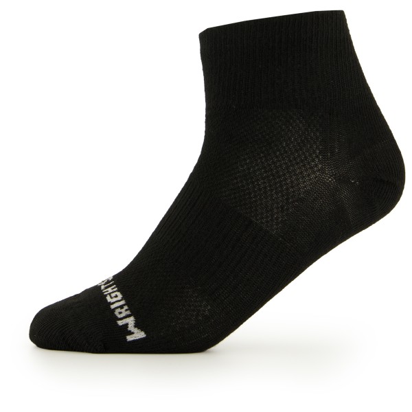Wrightsock - Coolmesh II Quarter - Wandersocken Gr L schwarz von Wrightsock