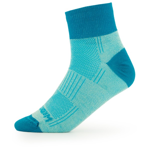 Wrightsock - Coolmesh II Quarter - Wandersocken Gr L türkis von Wrightsock