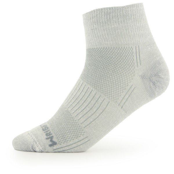 Wrightsock - Coolmesh II Quarter - Wandersocken Gr S grau von Wrightsock