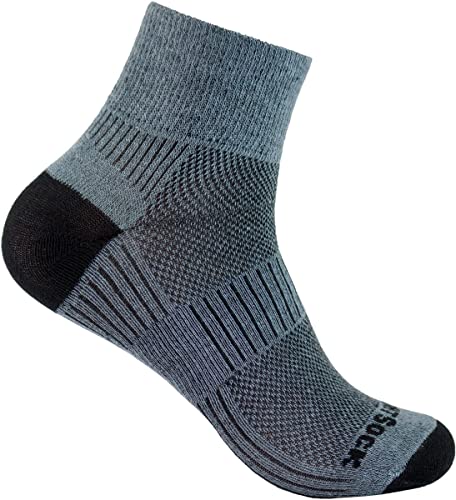 Wrightsock Coolmesh II Quarter grau - L von Wrightsock