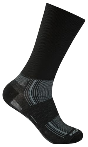 Wrightsock Profi Sportsocke, Laufsocke, Wandersocke, Modell Stride in schwarz, Anti-Blasen-System, doppel-lagig, Crew lang, Gr. M von Wrightsock