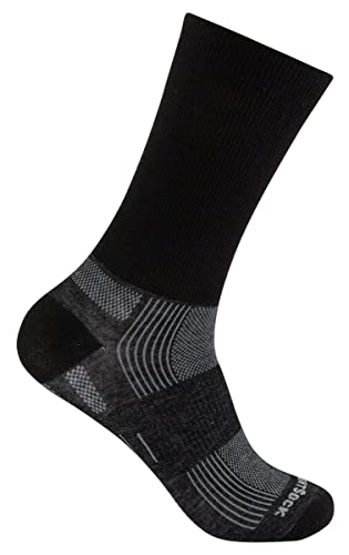 Wrightsock Profi Sportsocke, Laufsocke, Wandersocke in schwarz Modell Eco Explore, Anti-Blasen-System, doppel-lagig, Crew (Wadenhoch), Gr. S von Wrightsock