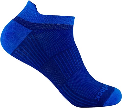 Wrightsock Profi Sportsocke Sneakers Low Tab - anti-blasen - Farbe royale blau, Gr. L von Wrightsock