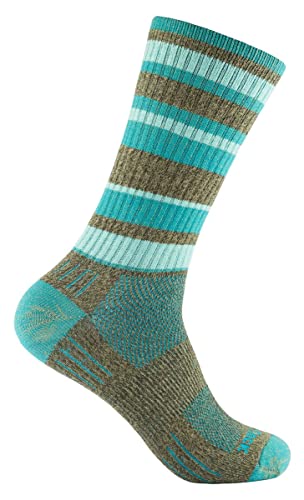 Wrightsock Wandersocke Dicke Ausführung -anti-blasen-system- lange türkis braun Gr.L von Wrightsock