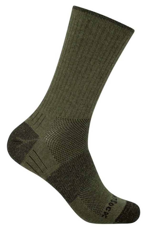 Wrightsock Wandersocken Crew Merino Escape (extra Frottee-Polsterung, mitteldick) grün von Wrightsock
