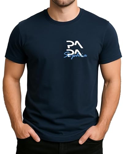 Personalisiertes Brust Vatertags-T-Shirt – Geschenk für Papa mit Namen der Kinder – Individuelles Shirt für den besten Vater – Vatertagsgeschenk personalisiert Herren Männer T-Shirt von WriteFusion