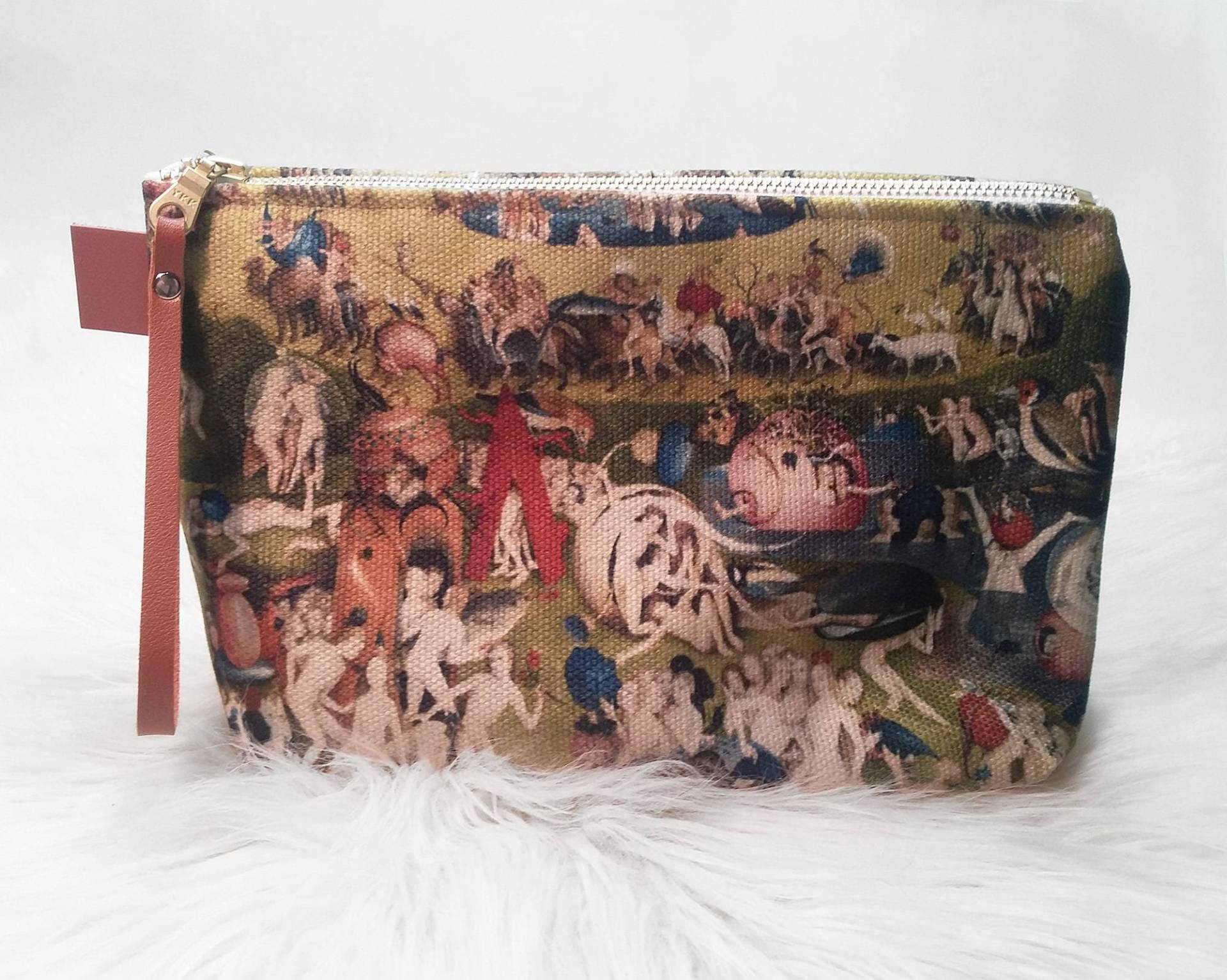 Garden Of Earthly Delights Clutch/Makeup Bag - Reißverschluss Schminktasche, Hieronymus Bosch, Makeup Tasche, Clutch, Renaissance, Kunstgeschichte Garden Of Earthly Delights Clutch/Makeup Bag - Reißverschluss Schminktasche, Hieronymus Bosch, Makeup Tasche, Clutch, Renaissance, Kunstgeschichte von WrittenByRabbitsArt
