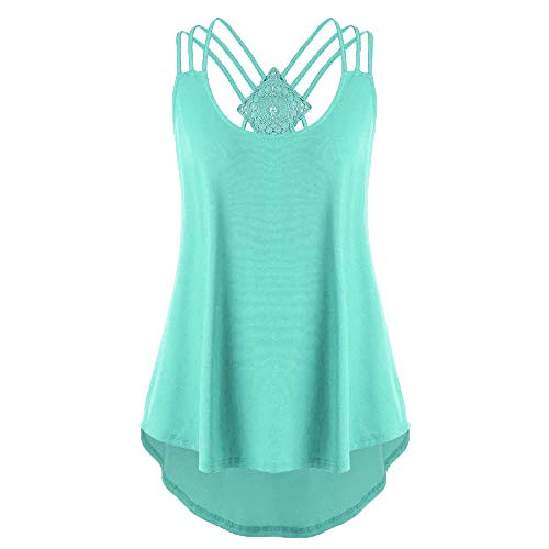 Writtian Damen Sommer Sexy Tank Top Ärmellos T-Shirt Spaghetti Tops Schulterfrei Bluse Oberteile Oberteile Tunika Casual Blusentop Trägershirt von Writtian